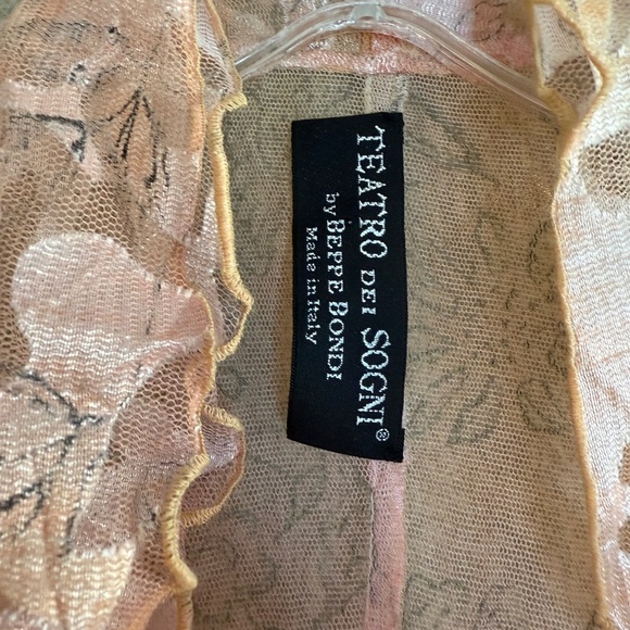 Teatro Dei Sogni by Beppe Bondi Gold and Cream Textured Robe size 14 - Picture 2 of 15